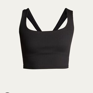 Alo Alosoft Ribbed Chic Bra Tank in Black Sz Small